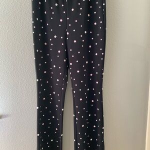 BP Black Pants with Pink and White Floral print